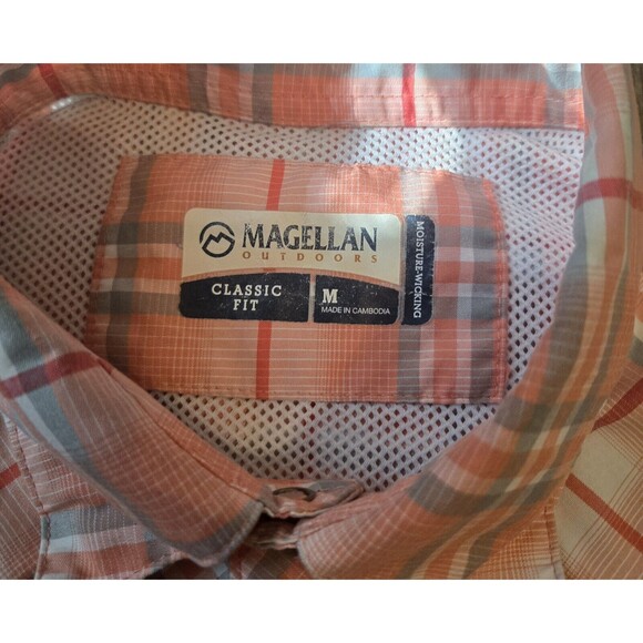 Magellan Outdoors Plaid Western Short Sleeve Shirt‎ Casual men's medium - Picture 9 of 9